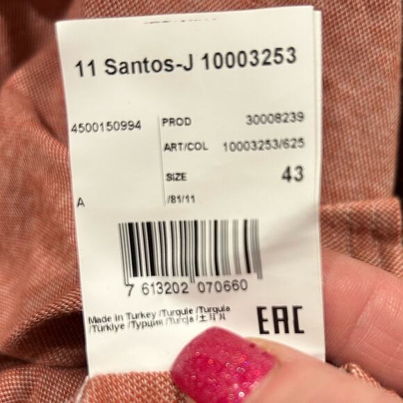 Strellson Santos Stretch Slim Fit Button Down Shirt Men’s Size Large Casual - Picture 7 of 7